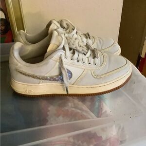 Travis Scott White and Brown Athletic Shoes Travis Scott sail AF1